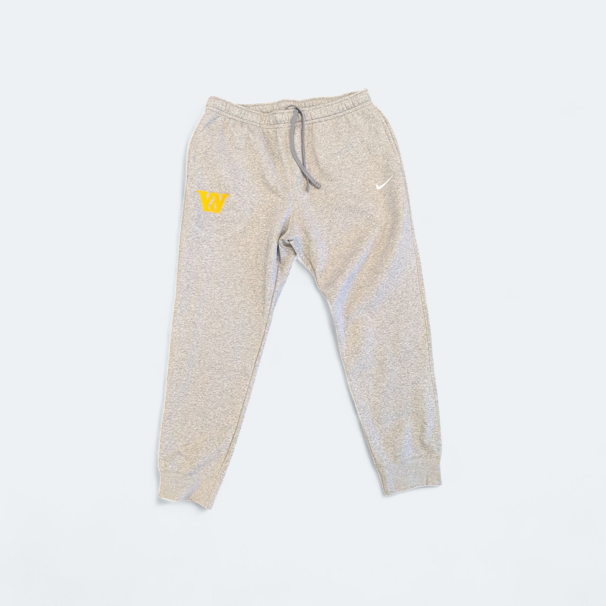 Nike joggers custom embroidered with a W school logo