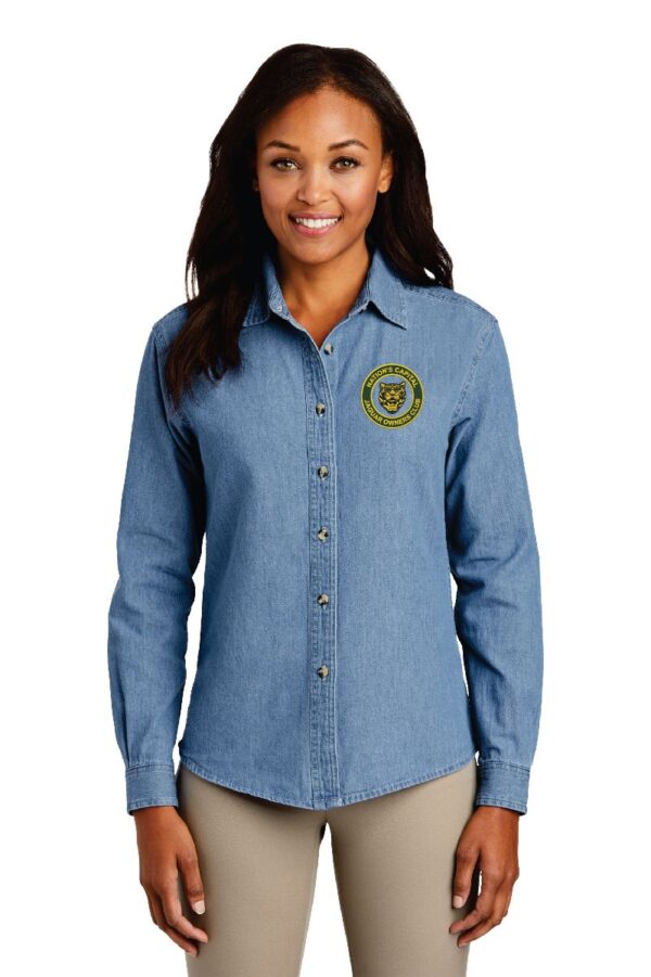 Port & Company® Women's Long Sleeve Value Denim Shirt